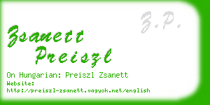 zsanett preiszl business card